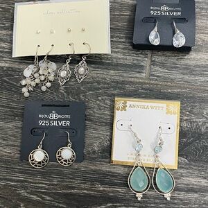 New Sterling silver jewelry lot earrings dangle studs boho hippie elegant